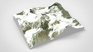 Mountain Landscape Purpung Himal Nepal 3D