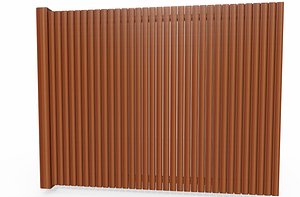 3D wooden fence