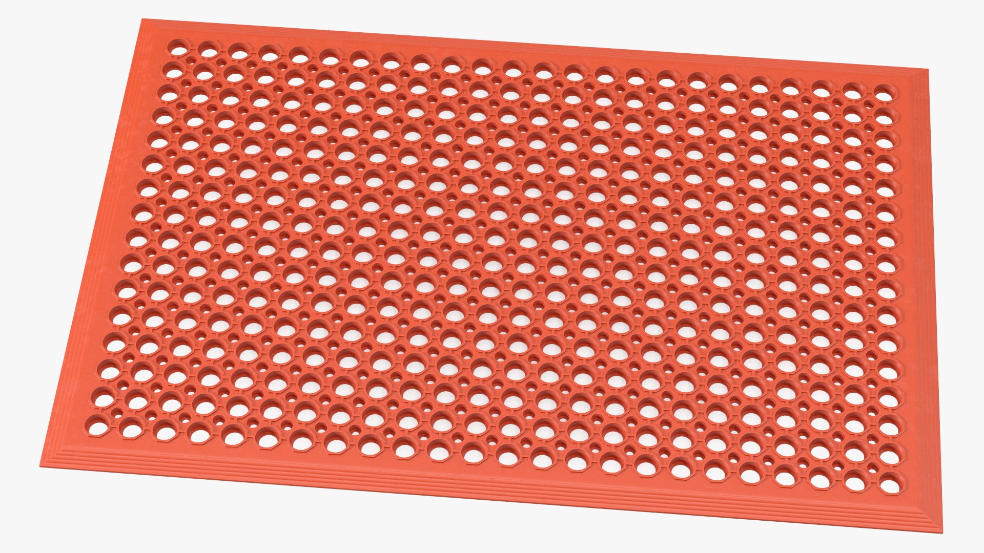 Rubber Door Mat Red 3D model preview