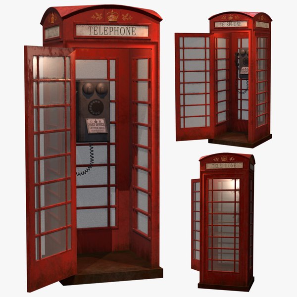 3D London Telephone Booth 3D model model