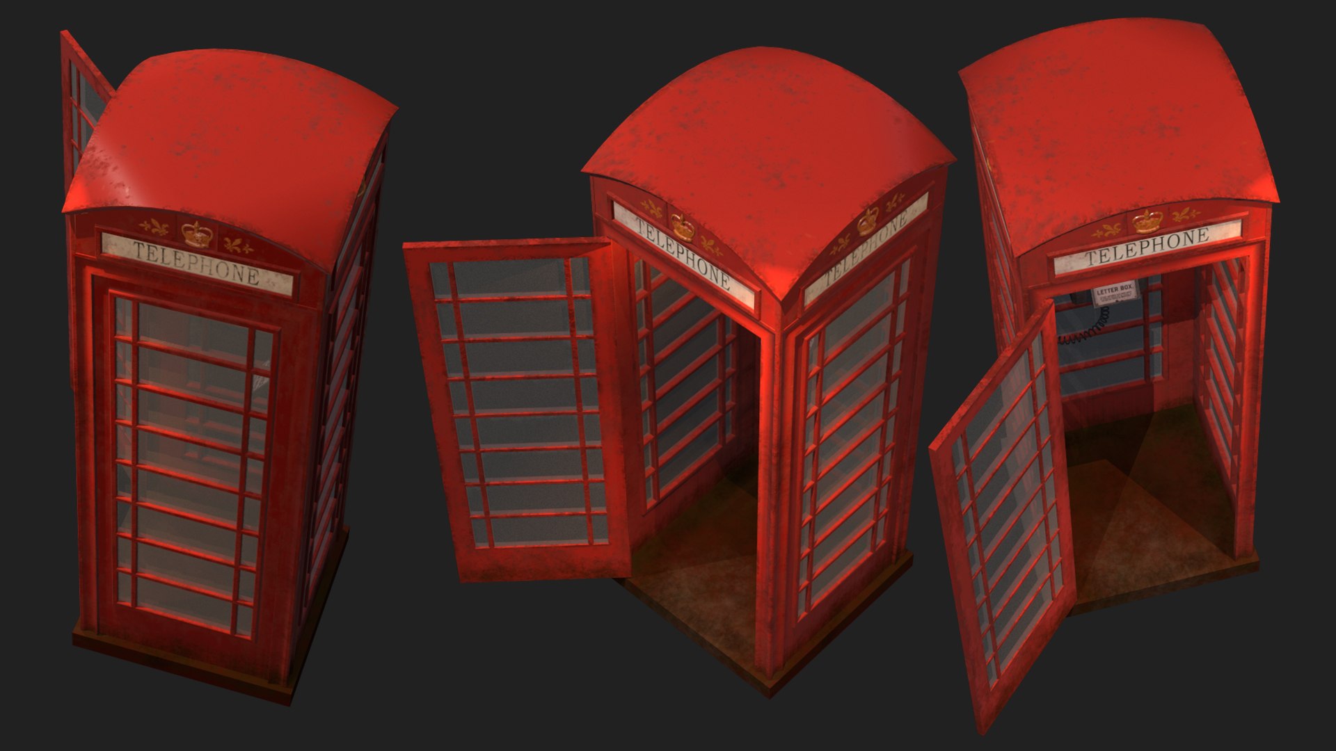 3D London Telephone Booth 3D Model Model - TurboSquid 2012531