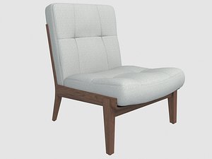 capo armless lounge chair 3D model