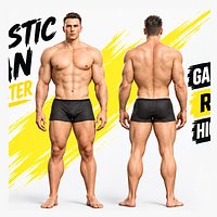 Realistic Bodybuilder Man