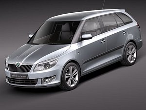 skoda fabia 2011 combi 3d model