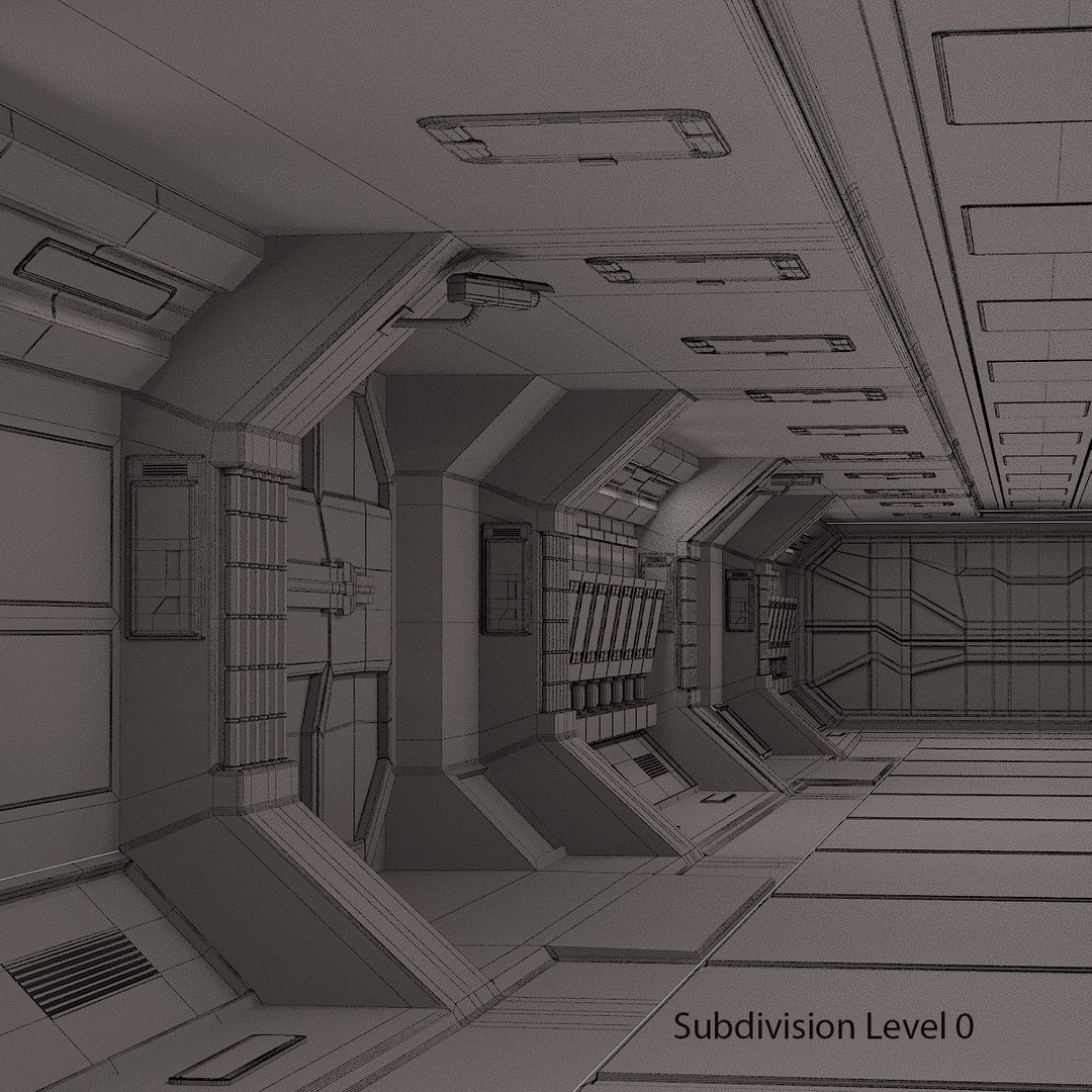 3D Sci-fi Spaceship Corridor Model - TurboSquid 1271267