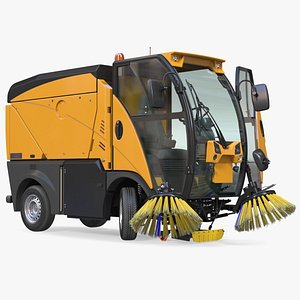 Compact Road Sweeper Rigged