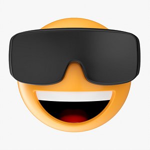 3D model Emoji 087  Laughing with diving glasses