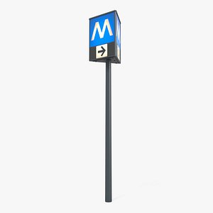 Metro Wayfinding Sign Blue