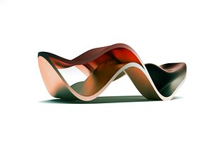 designed urban bench 3D