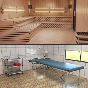 Sauna and Massage Room 3D model