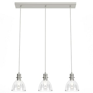 3D Brushed Nickel 3-Light Allegheny Glass Pendant model