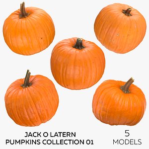 3D Jack o Latern Pumpkins Collection 01 - 5 models