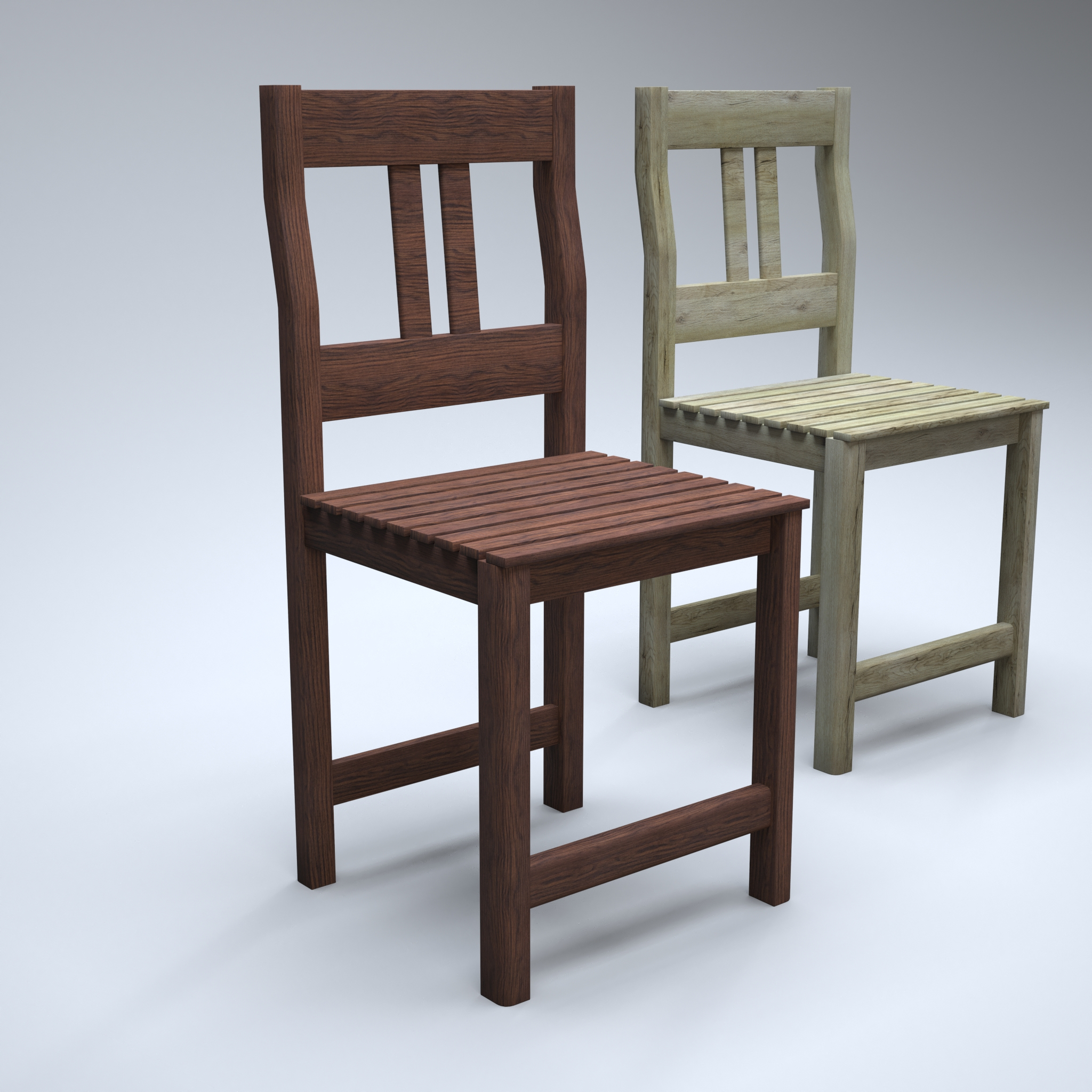 Chair kitchens wooden 3D model - TurboSquid 1552185
