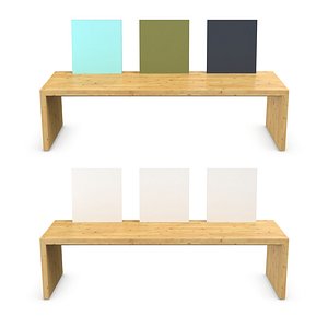 wooden bench wood 3D model