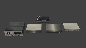 90s Vintage Cassette Deck Amplifier Suite