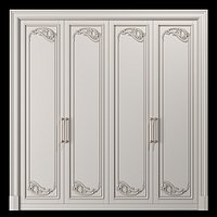 blk wood classical wardrobe art 0042