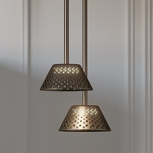 3D ceiling platek mesh lamp