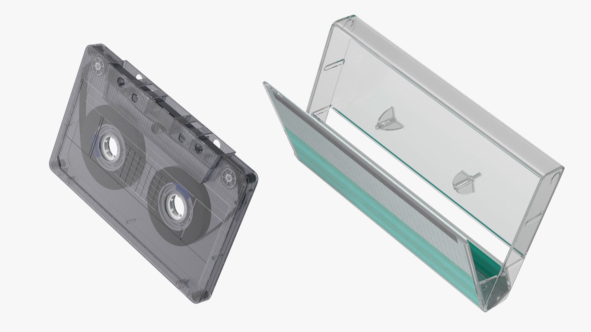 Cassette Tape with Box 3D model preview