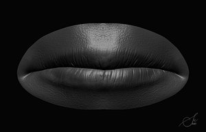 realistic lips male model