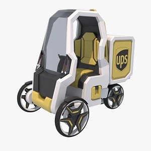 3d model urban delivery car