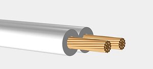 speaker wire white 3d model