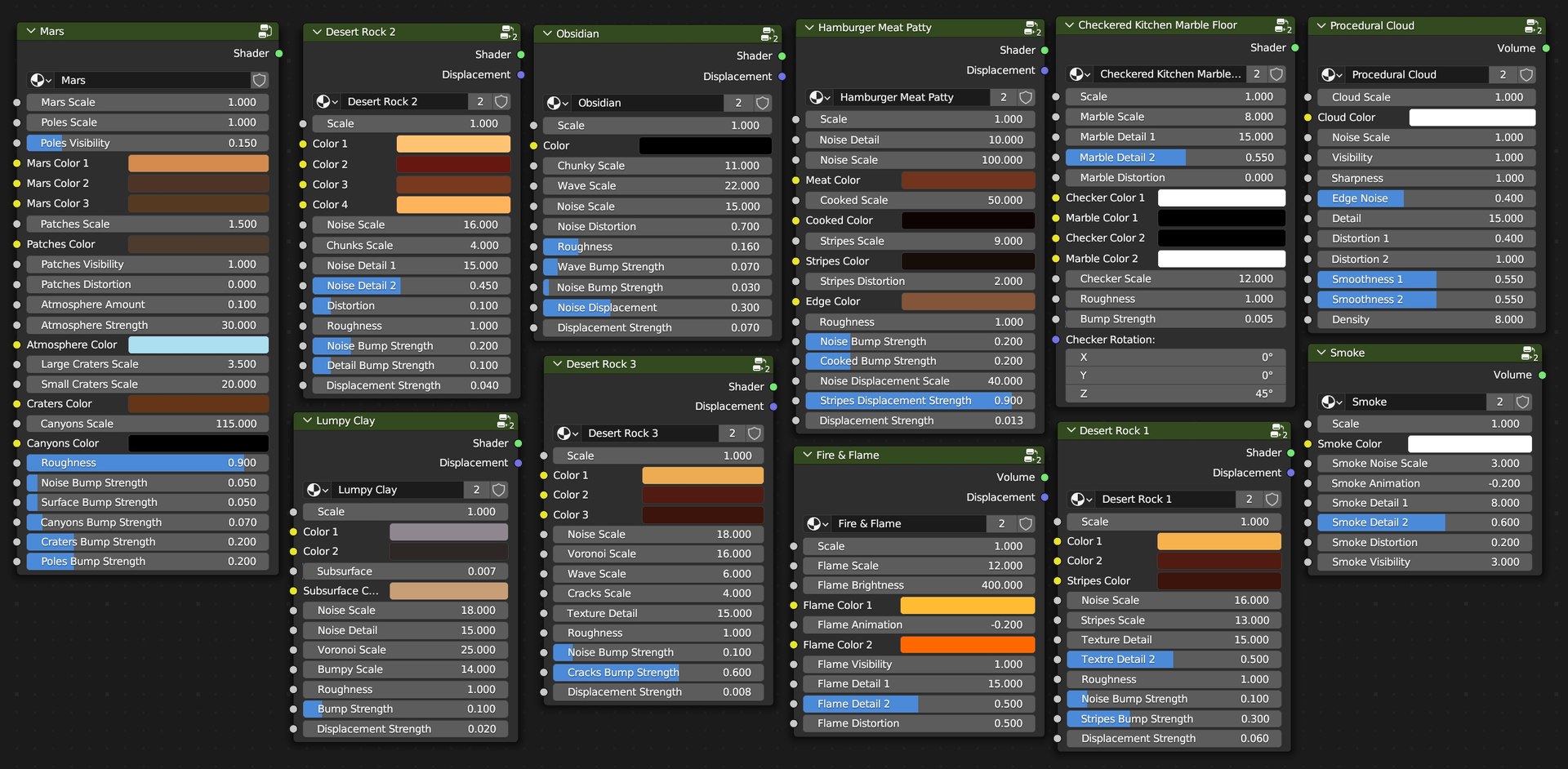 3D Blender Procedural Material Pack 15 Model - TurboSquid 2098430