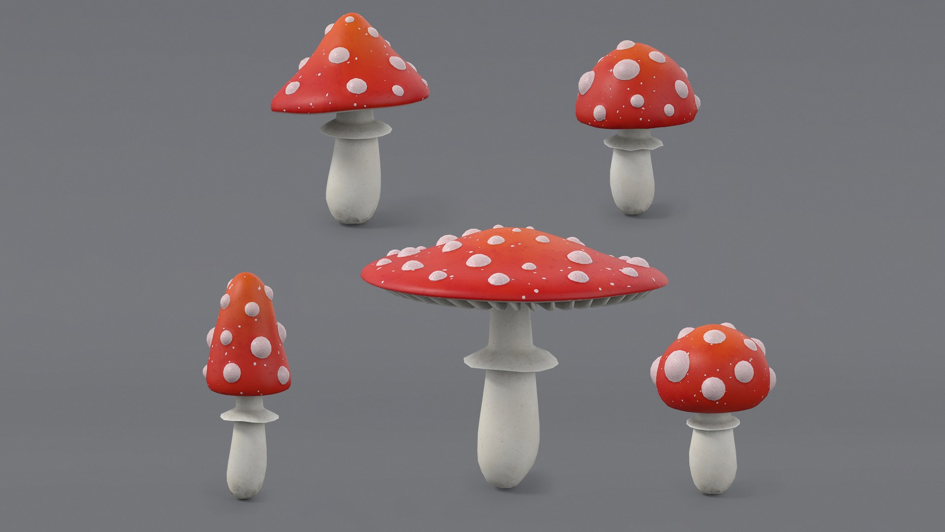 3D Cartoon Mushrooms Pack model https://p.turbosquid.com/ts-thumb/4l/2UBy67/R2/mushroom_00_collection_02/jpg/1661533092/1920x1080/fit_q87/897ea6e6973859aba4b8f54adbefba3f3d9a92b7/mushroom_00_collection_02.jpg