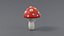3D Cartoon Mushrooms Pack model