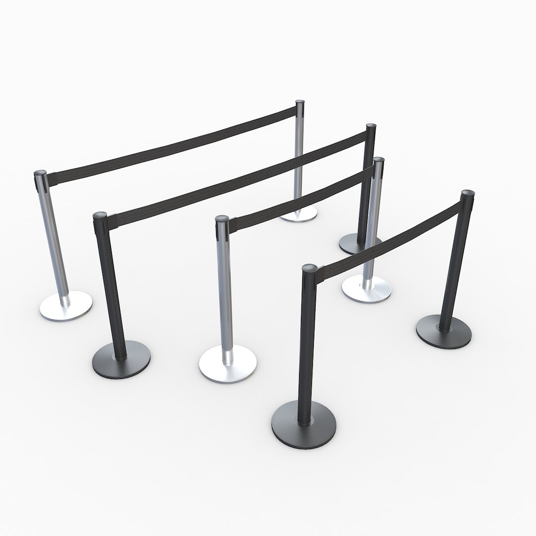3D airport stanchions model https://p.turbosquid.com/ts-thumb/4l/4ZE1tN/P8Ay18Ju/02/jpg/1529611583/1920x1080/fit_q87/0c9d1d3c86eaa5b02797f1339f11aac68e5e3da6/02.jpg