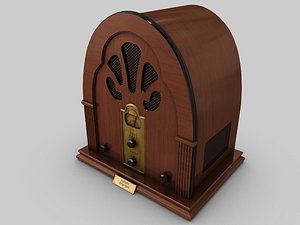 3d model antique radio