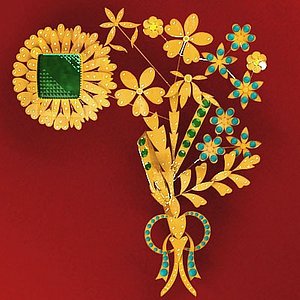 3d model historical brooch century