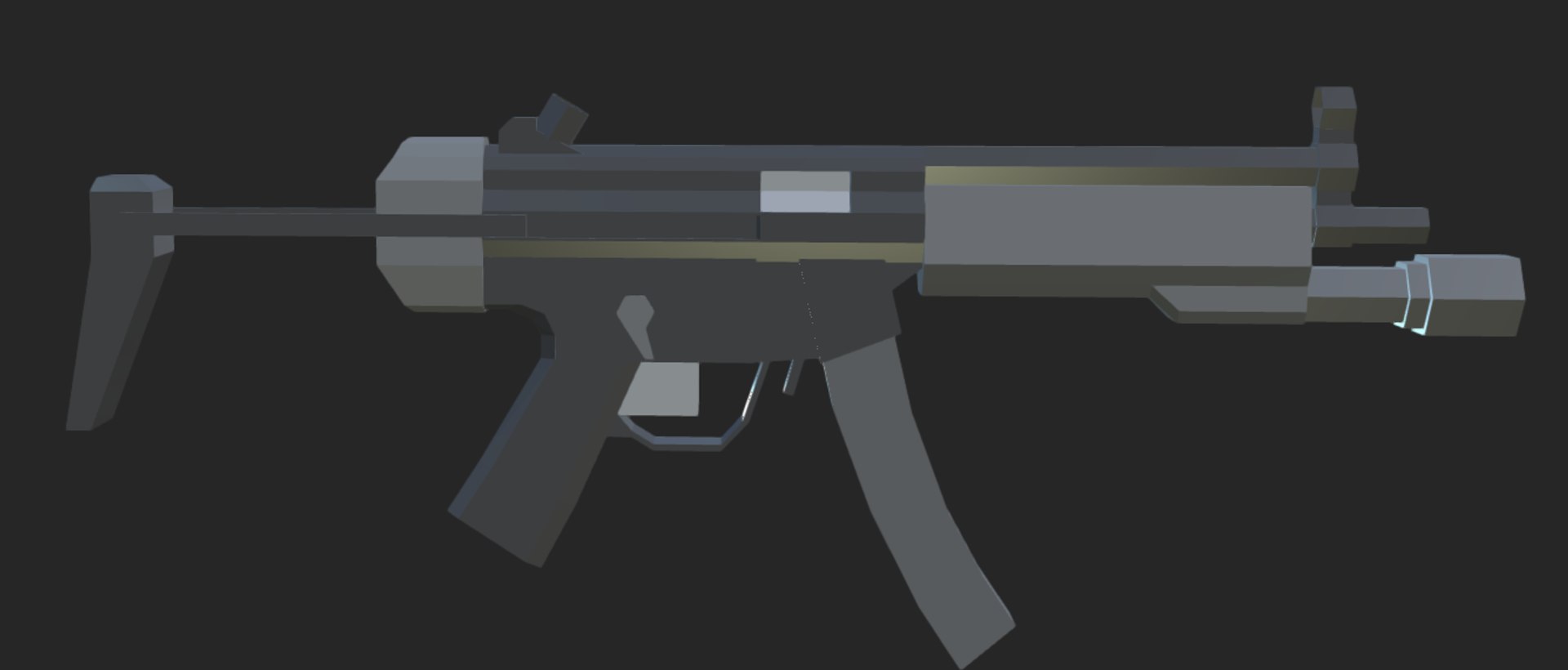 3D Model Low Poly MP5 - TurboSquid 2193025