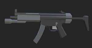 3D model Low poly MP5