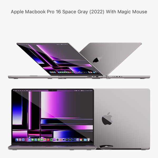 Apple MacBook Pro 16 Space Gray 2022 With Magic Mouse model