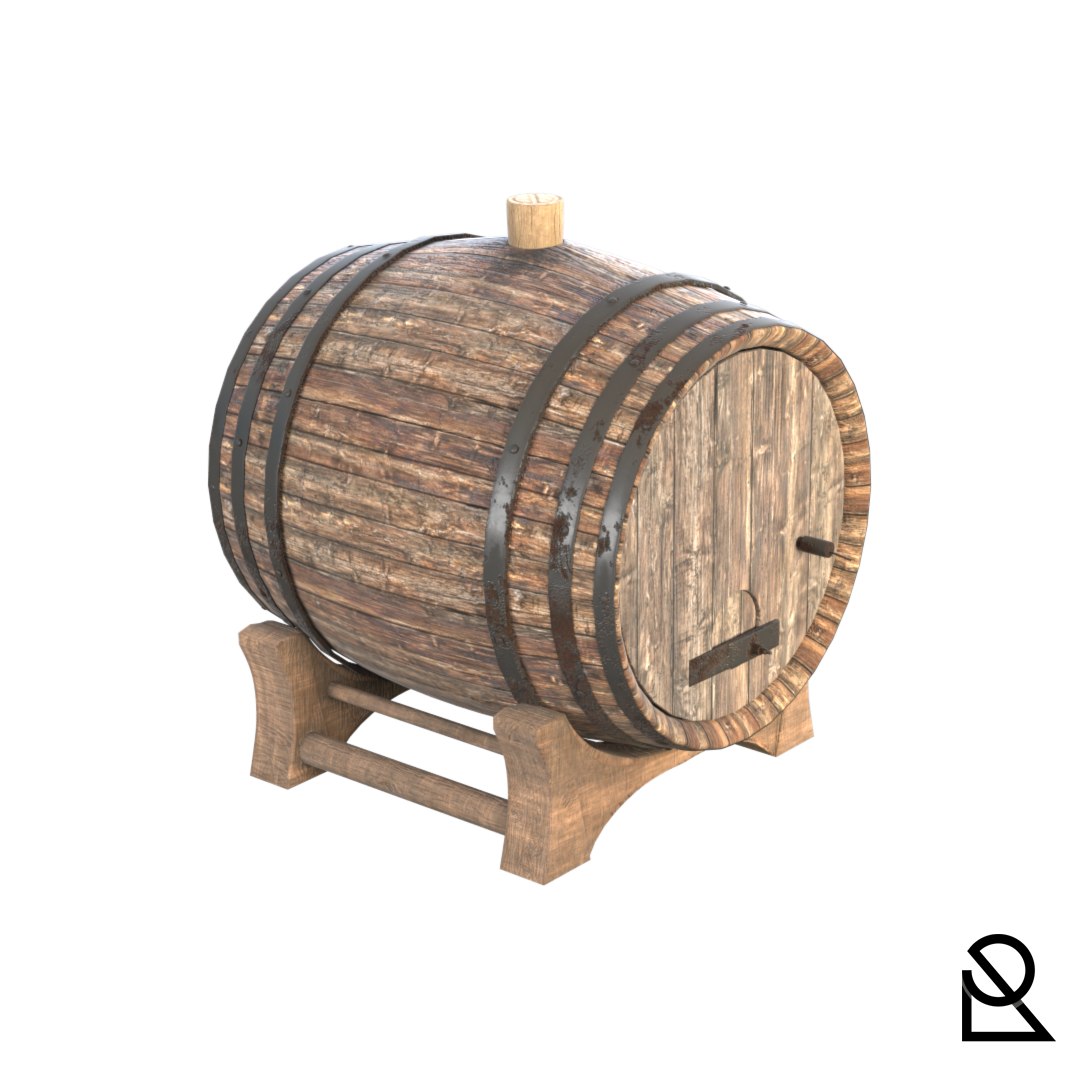 Realistic Wooden Barrel Model - TurboSquid 1151391