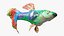 Guppy Fish Red Dragon Rigged for Maya