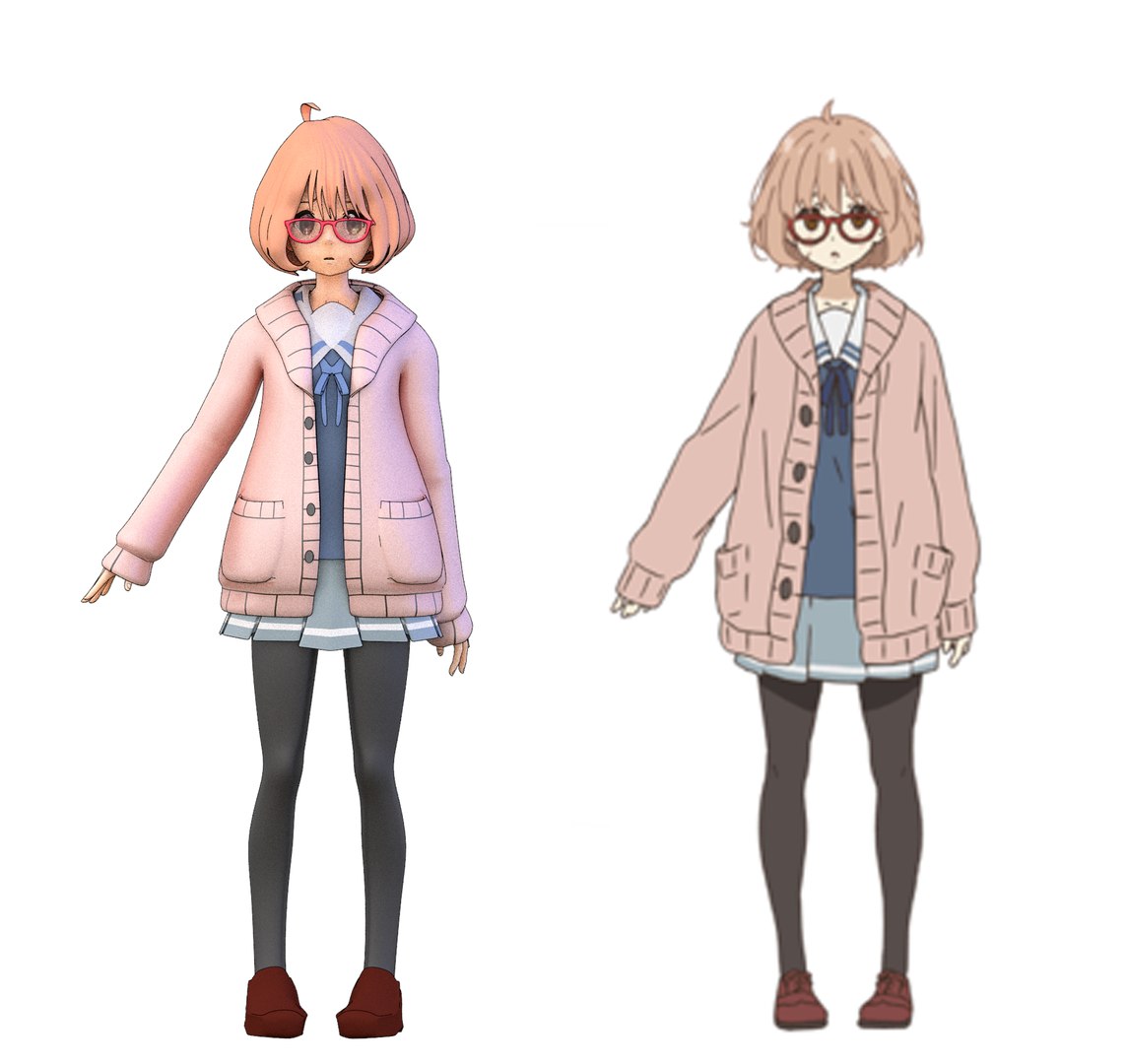 Steam Workshop::Kyoukai no Kanata, Beyond the Boundary, Mirai Kuriyama