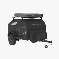Black Trailer Teardrop Lights On