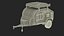 Black Trailer Teardrop Lights On