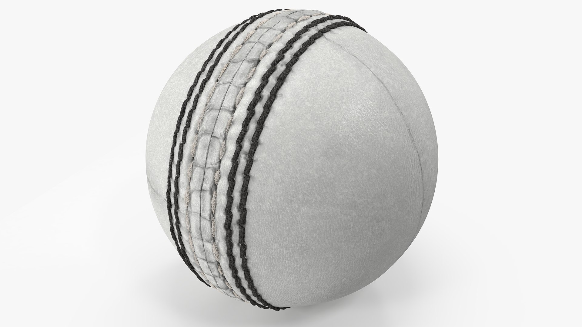Cricket Ball White Fur 3D model preview