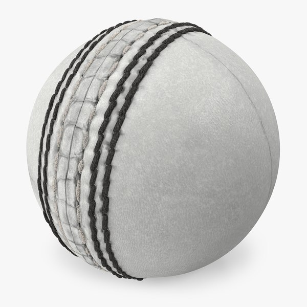 3D Cricket Ball White Fur model