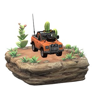 3D Rover Flatbed Scene model