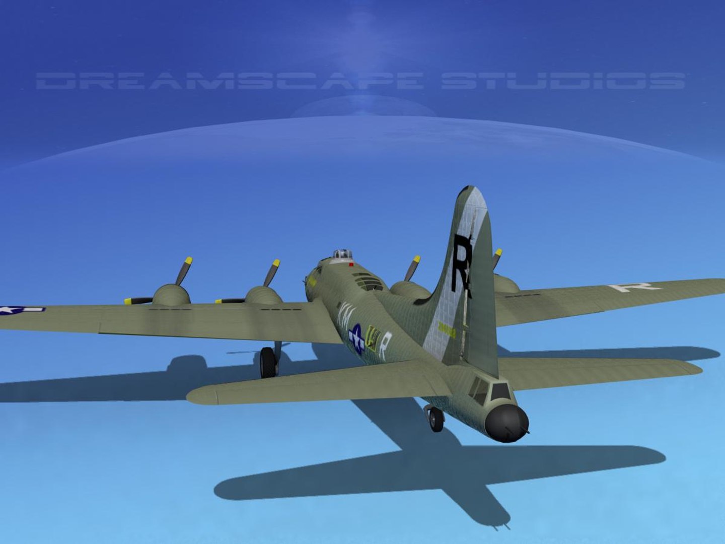 3d B-17 Boeing Flying Fortress