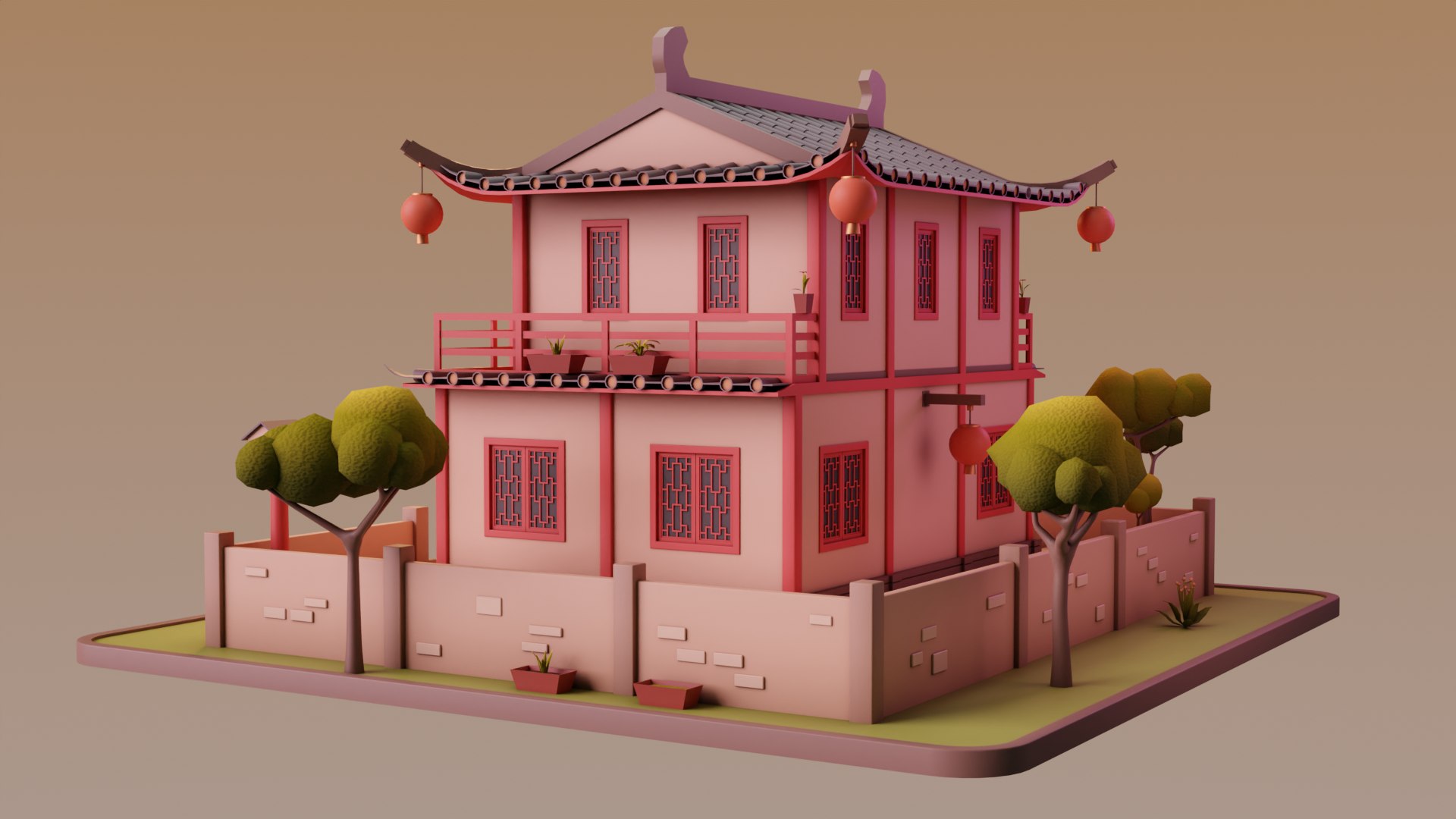 3d Stylized Chinese House 02 Model Turbosquid 2271342 3d Stylized Chinese House 02 Model Turbosquid 2271342