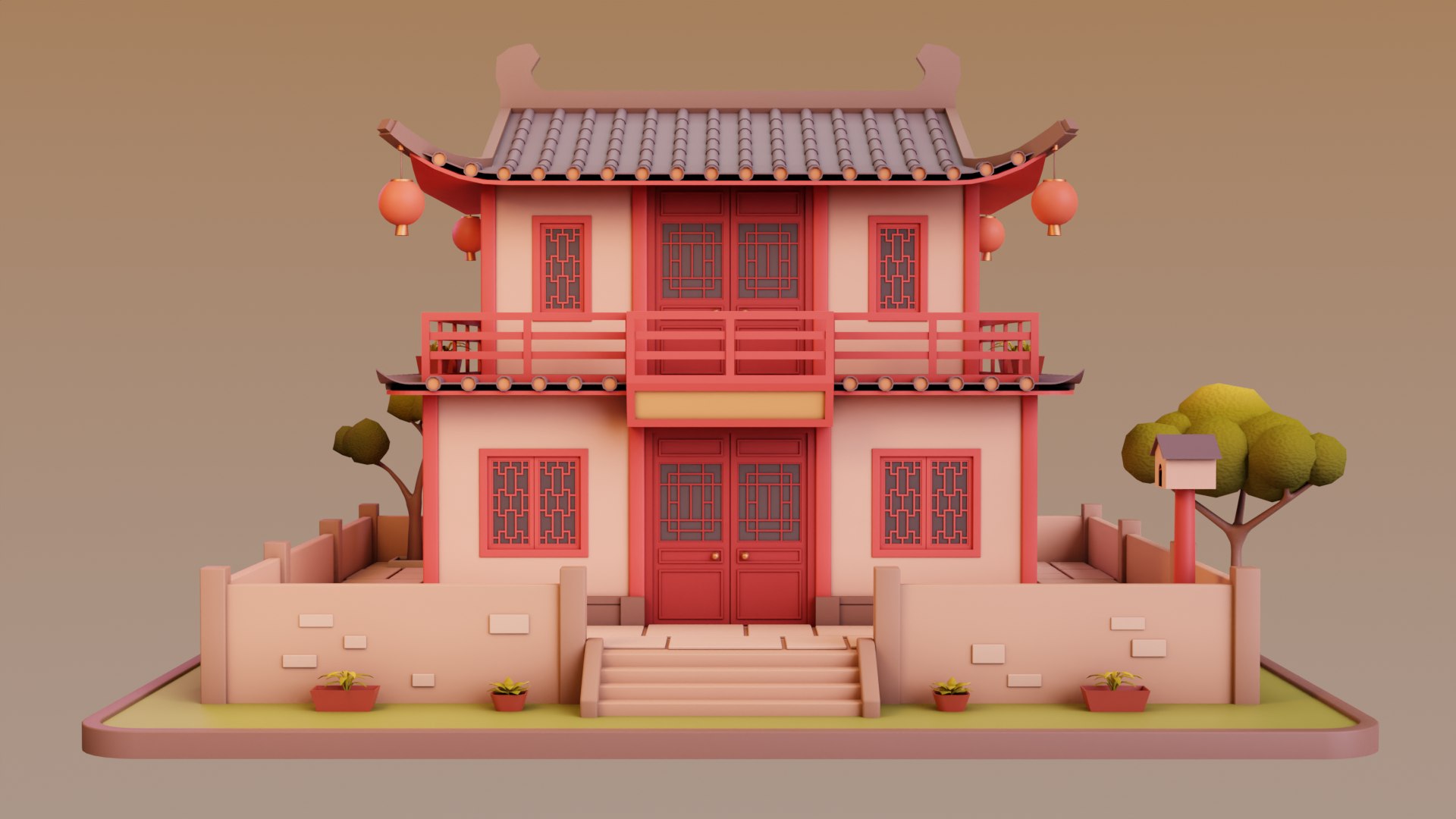3d Stylized Chinese House 02 Model Turbosquid 2271342 3d Stylized Chinese House 02 Model Turbosquid 2271342