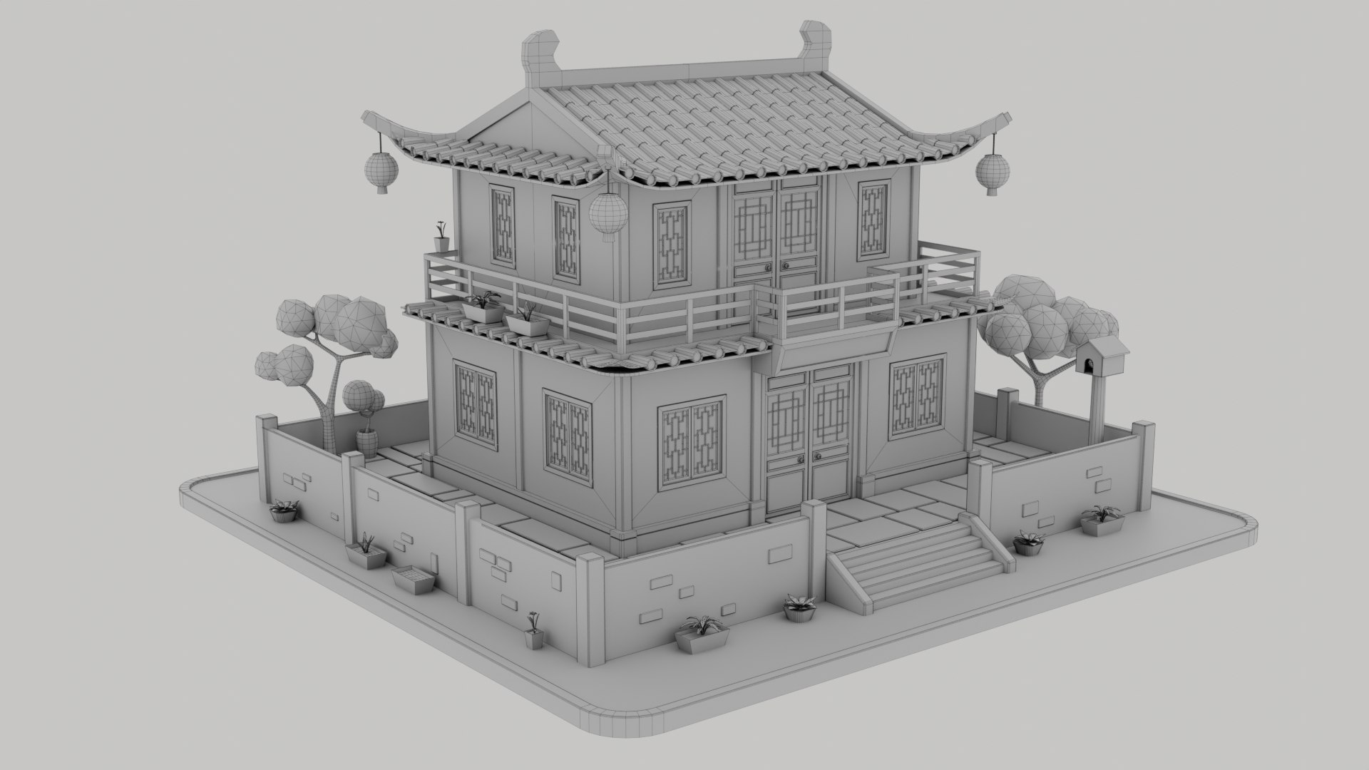 3d Stylized Chinese House 02 Model Turbosquid 2271342 3d Stylized Chinese House 02 Model Turbosquid 2271342
