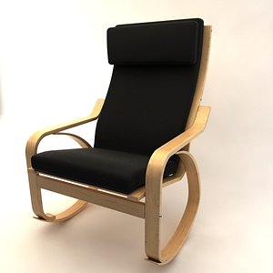 ikea poang rocky chair 3d max