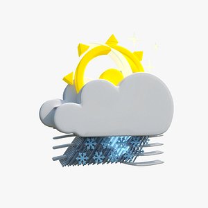 3D model weather icons