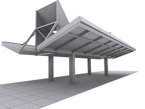 3d model bus stop