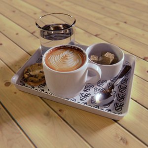 3D coffee cookie model